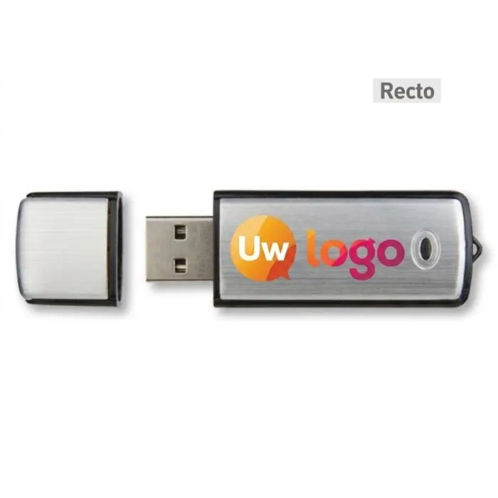 Gepersonaliseerde USB-stick van kunststof en aluminium