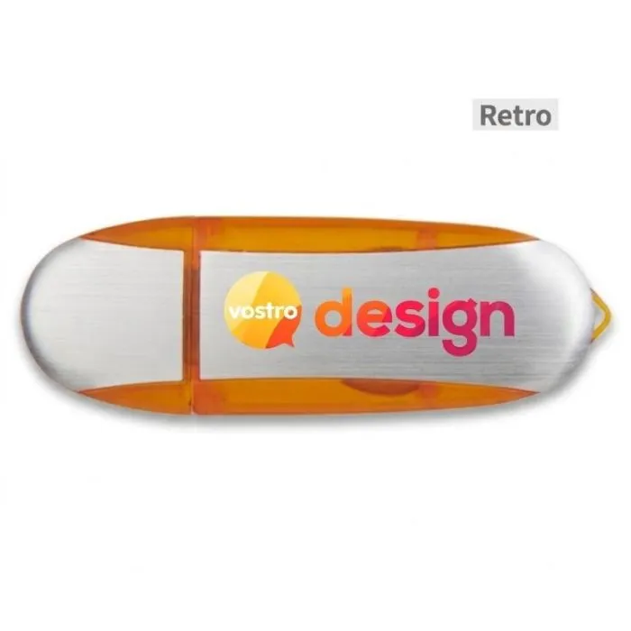 Chiavetta USB ovale personalizzata in plastica e alluminio