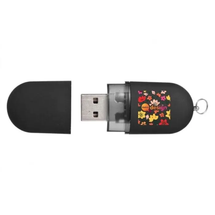 Chiavetta USB personalizzata a forma di capsula, compatta e pratica, in plastica