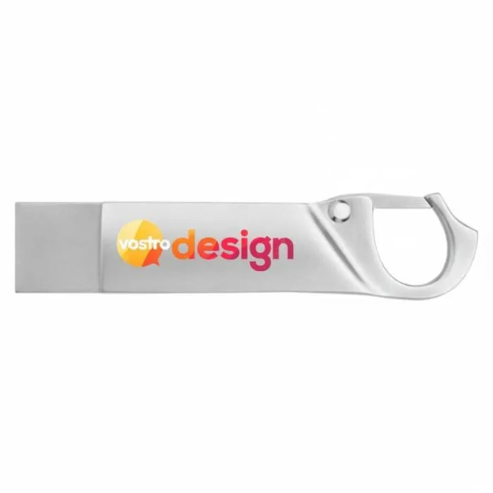 Chiavetta USB metallica 3.0 personalizzata di tipo C con moschettone