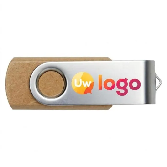 Gepersonaliseerde Rotate USB 2.0-stick van gerecycled papier