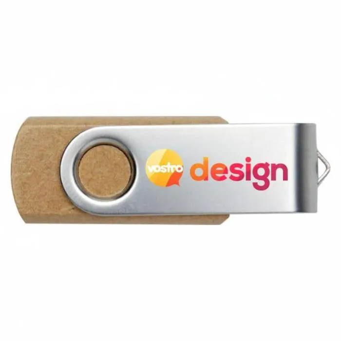 Chiavetta USB 2.0 Rotate personalizzata in carta riciclata