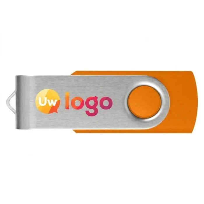 Gepersonaliseerde Rotate-Basic USB 3.0-stick van aluminium.