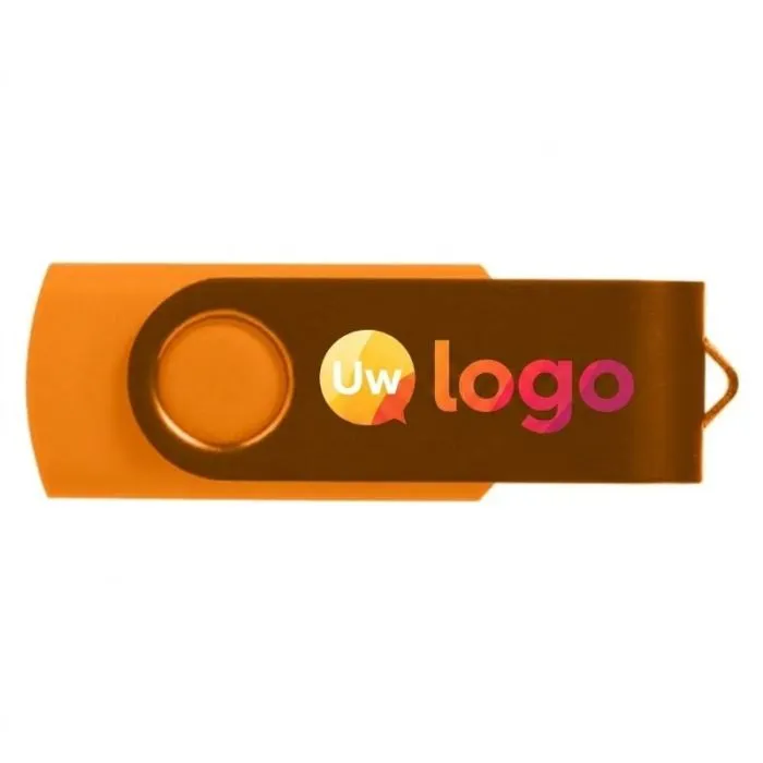 Gepersonaliseerde metalen USB 3.0-stick ‘Rotate’ van aluminium