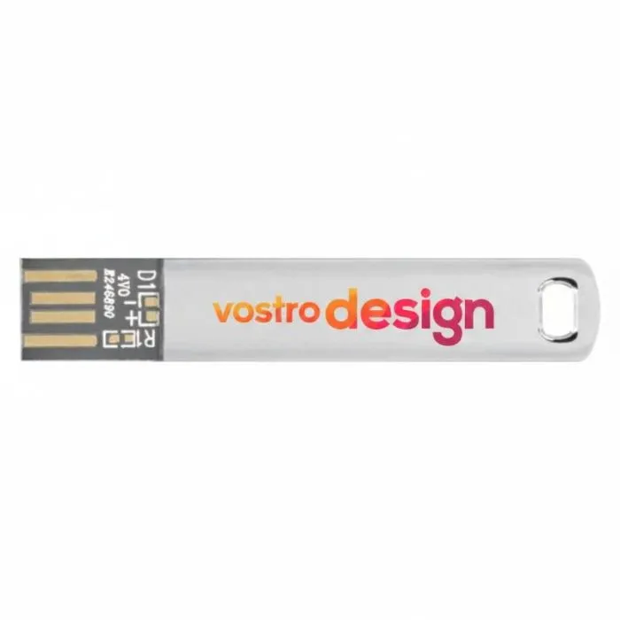 Chiavetta USB 2.0 piatta in metallo personalizzabile