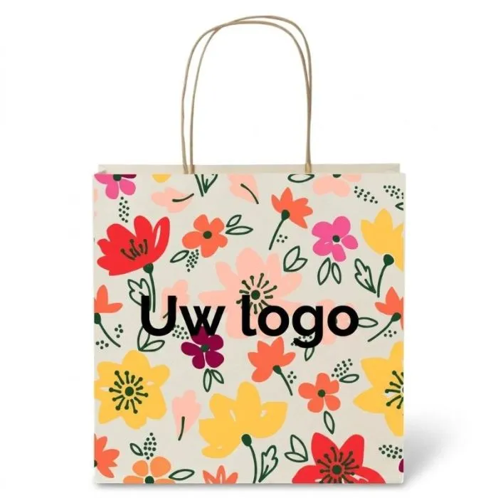 Milieuvriendelijke papieren tas van 150 g/m² voor reclamedoeleinden, klein formaat