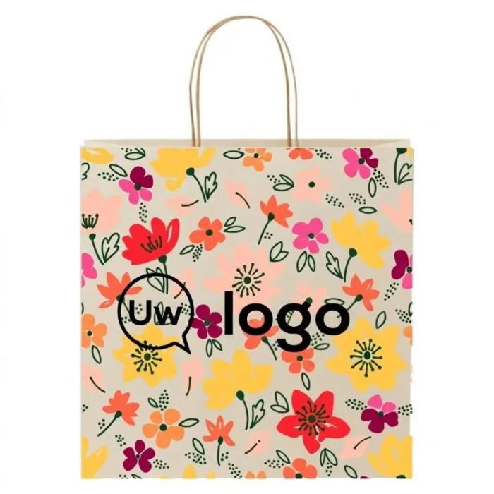 Papieren tas van 150 g/m² met gedraaide handvatten, XL-formaat, voor reclame