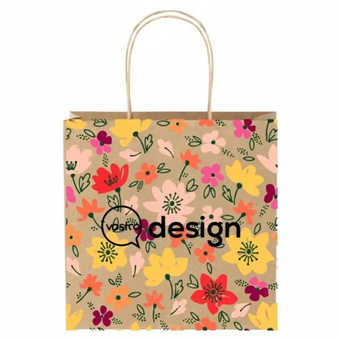 Borsa in carta Kraft da 120 g/m² personalizzabile, formato piccolo