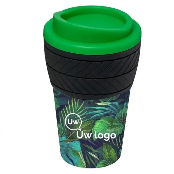 Reclame-thermobeker in de vorm van een autoband, 350 ml - Brite-Americano®