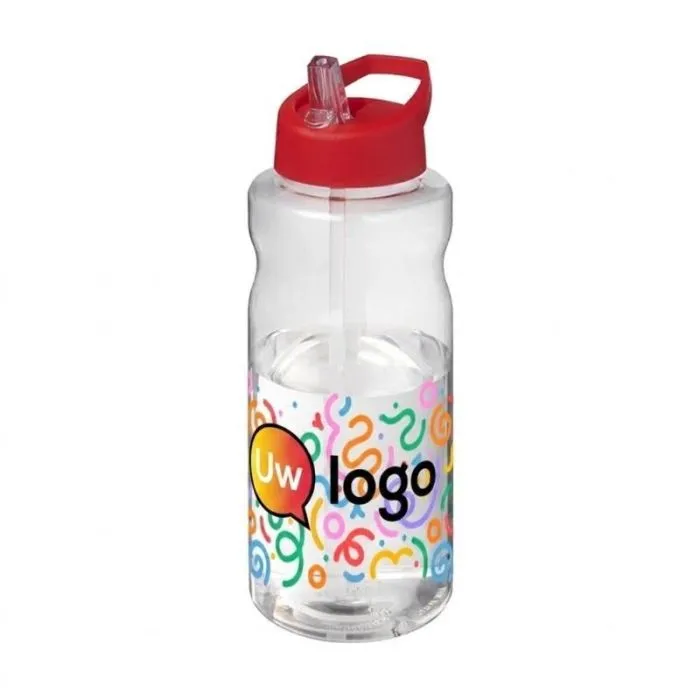 H2O-sportfles van 1 liter met tuitdeksel voor reclamedoeleinden - Active® Big Base