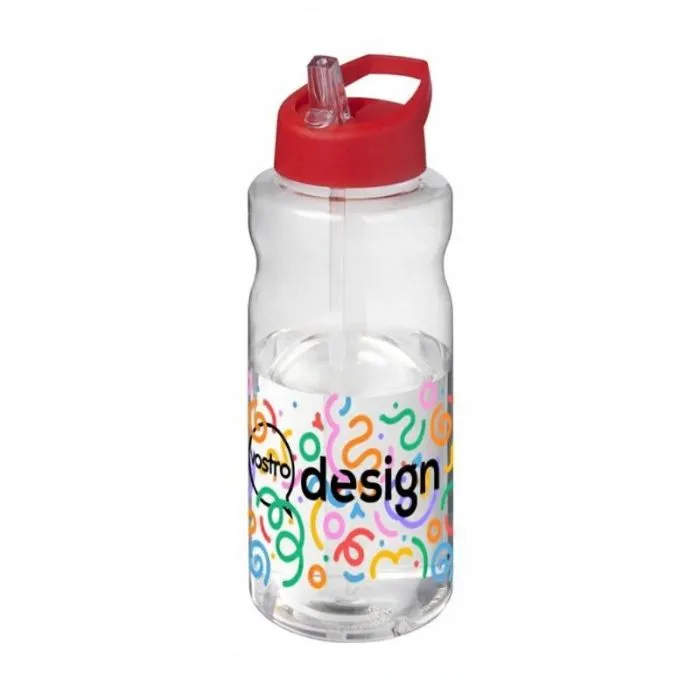 Borraccia sportiva promozionale H2O da 1 litro con coperchio e beccuccio - Active® Big Base