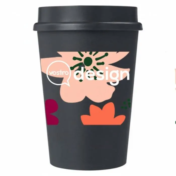 Bicchiere Americano® Switch Renew personalizzato da 300 ml con coperchio a 360° in plastica