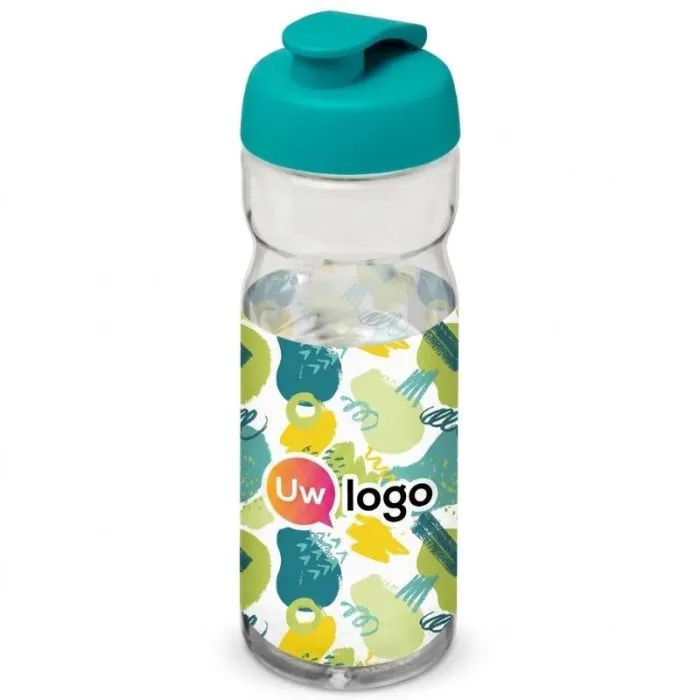 Gepersonaliseerde H2O Active® Base Tritan™-sportfles van 650 ml met klepdeksel