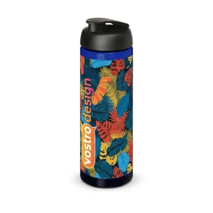 Borraccia sportiva H2O personalizzabile da 850 ml con tappo a ribalta - Active® Eco Vibe