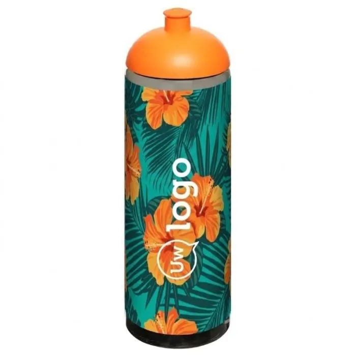 Gepersonaliseerde H2O-sportfles van 850 ml met koepeldeksel - Active® Eco Vibe