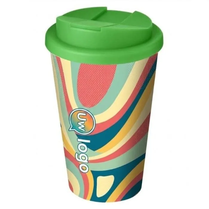 Reclamebeker met isolatie, inhoud 350 ml en morsbestendig - Brite-Americano® Eco