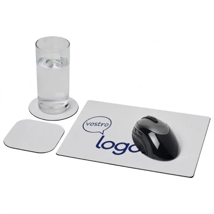 Set personalizzato di tappetini per mouse e sottobicchieri Brite-Mat®