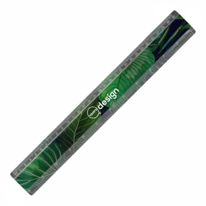 Righello pubblicitario da 30 cm, 100% plastica riciclata - Terran