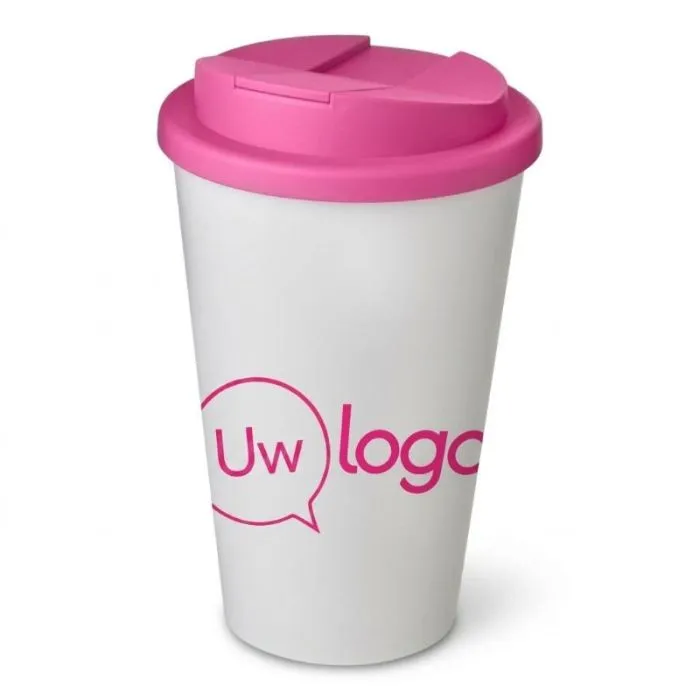 Americano® geïsoleerde reclamebeker van 350 ml met lekvrij deksel