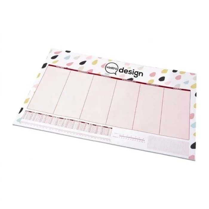 Tappetino da scrivania A3 bianco Desk-Mate® personalizzabile al 100%