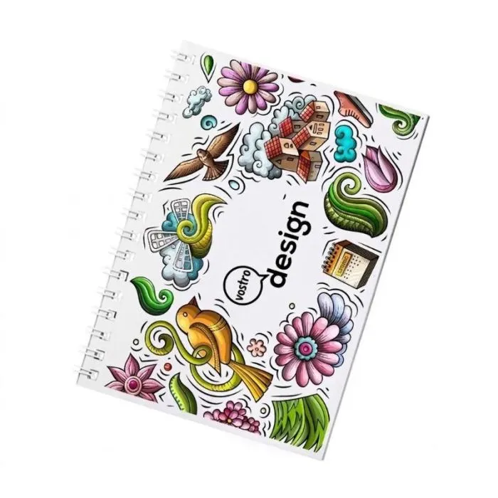 Quaderno Desk-Mate® A6 a spirale promozionale con copertina in polipropilene