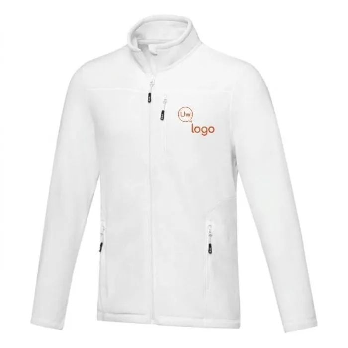 Reclamejas voor heren van GRS-gecertificeerd gerecycled fleece, volledig met ritssluiting - Amber