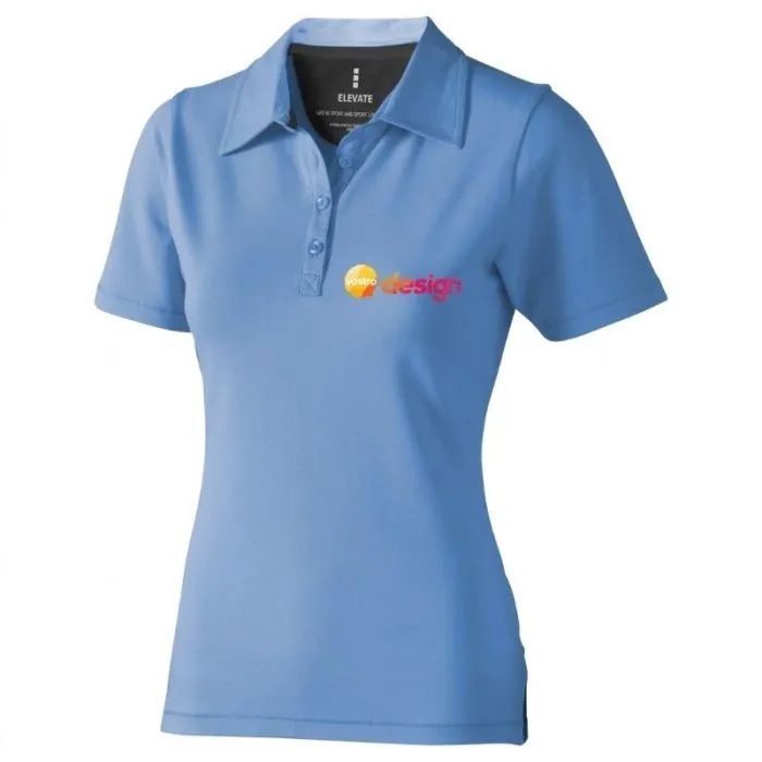 Polo promozionale elasticizzata a maniche corte da donna - Makham