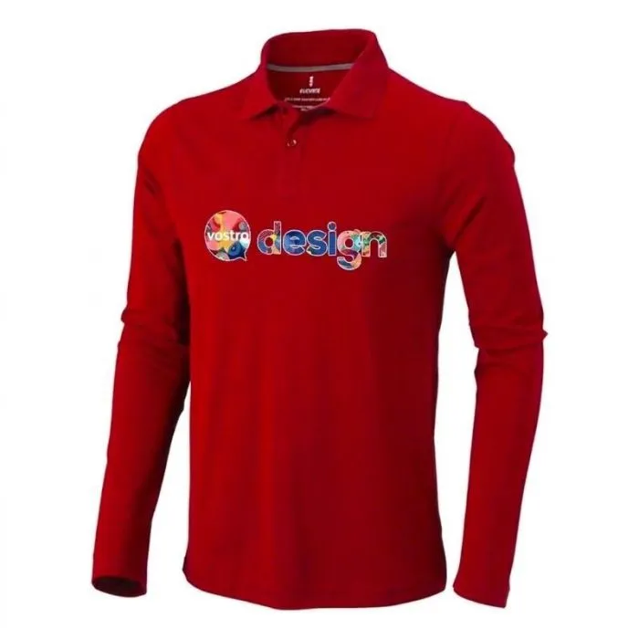 Polo promozionale da uomo a maniche lunghe Oakville
