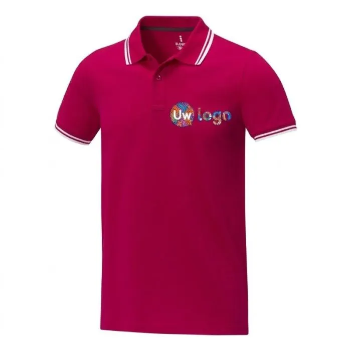 Gepersonaliseerde Amarago-polo met tipping-effect, korte mouwen, voor heren