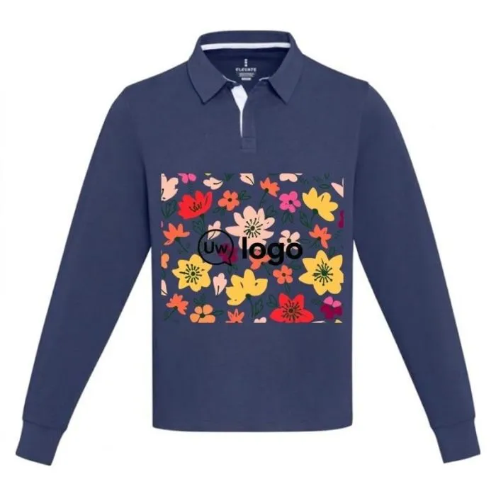 Gepersonaliseerd unisex rugby-sweatshirt van biologisch katoen – Clyde