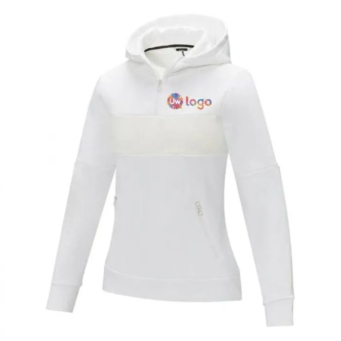 Gepersonaliseerde hoodie met halve rits in anorakstijl van Sayan voor dames