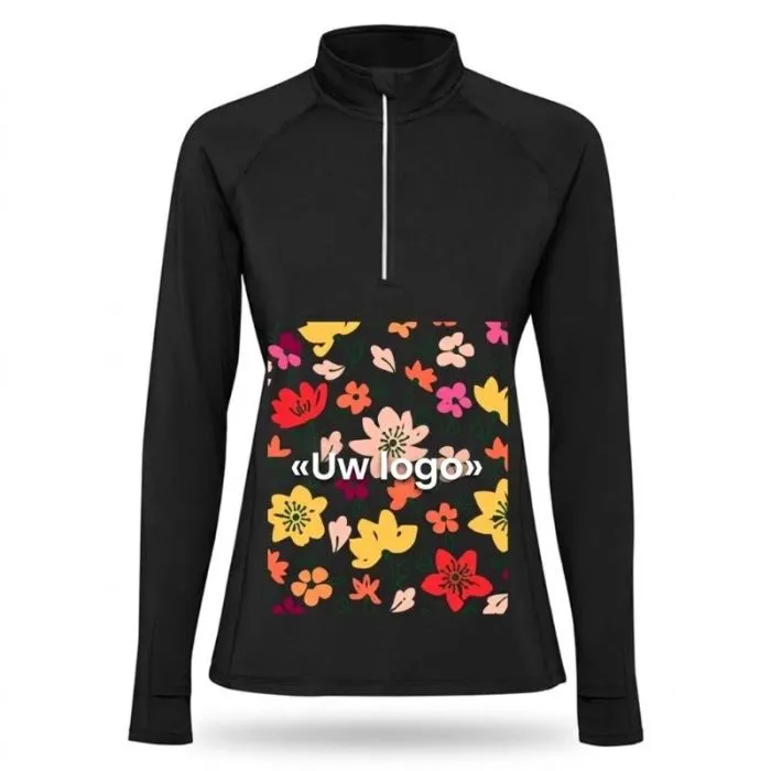 Gepersonaliseerd dames-sweatshirt met lange mouwen en halve rits – Estambul
