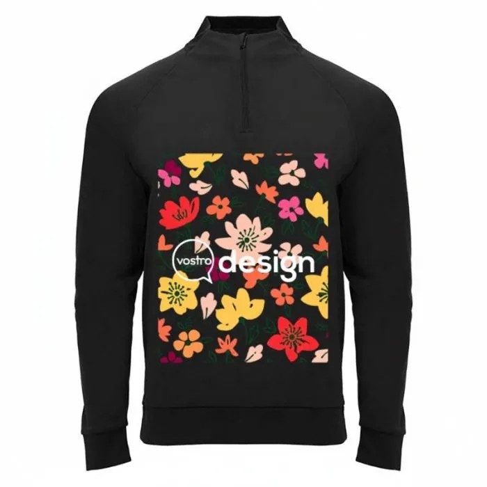 Felpa unisex a maniche lunghe personalizzata con mezza zip e interno in pile - Epiro