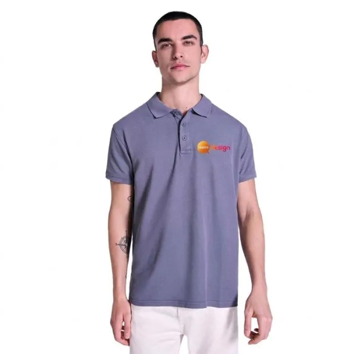 Polo unisex personalizzabile in cotone con finitura slavata - Cobain