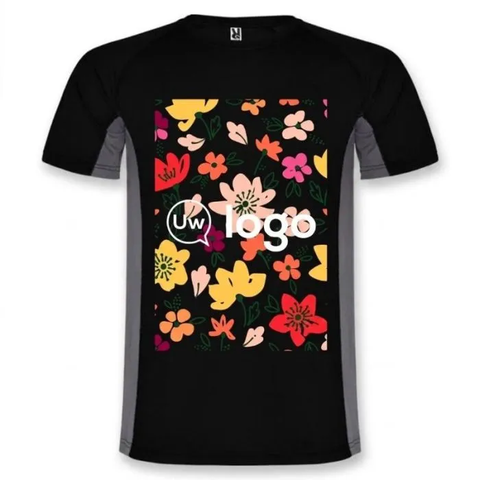 Gepersonaliseerd sport-T-shirt voor heren met korte mouwen van ademend polyester – Shanghai