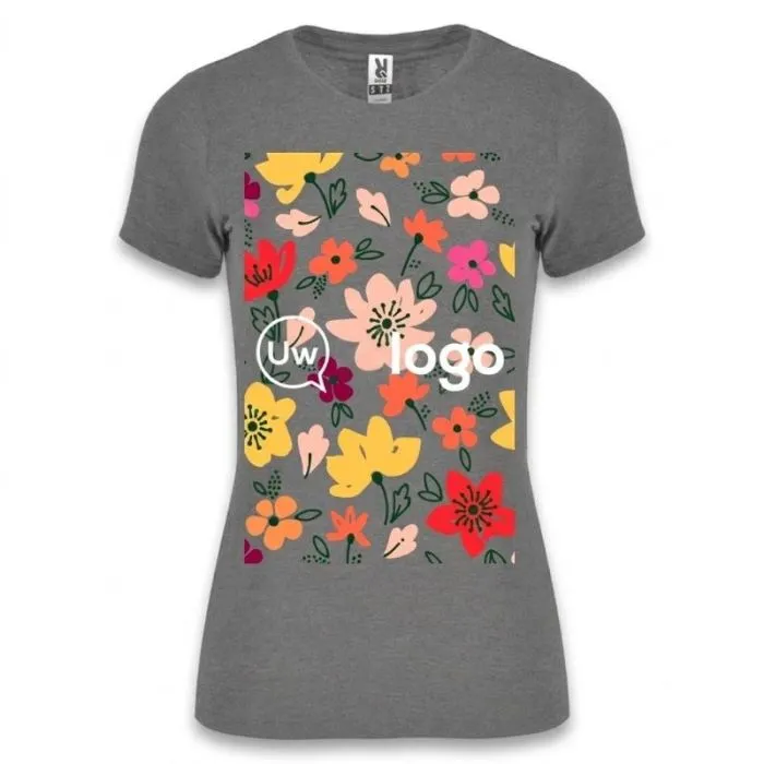 Gepersonaliseerd dames-T-shirt met korte mouwen en ronde hals - Fox