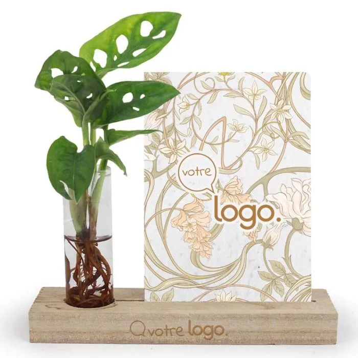 Support vase floral personnalisable avec plante