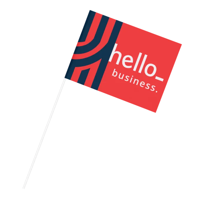 Personaliseerbare papieren vlaggen voor evenementen, stands of promoties