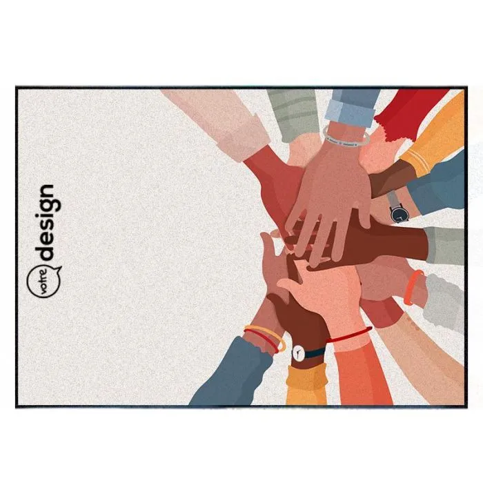 Tapis personnalisable 60x85cm en nylon anti-traces - Scrape Impressions