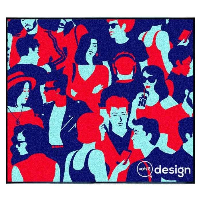 Tapis personnalisable 75x85cm en nylon anti-traces - Scrape Impressions