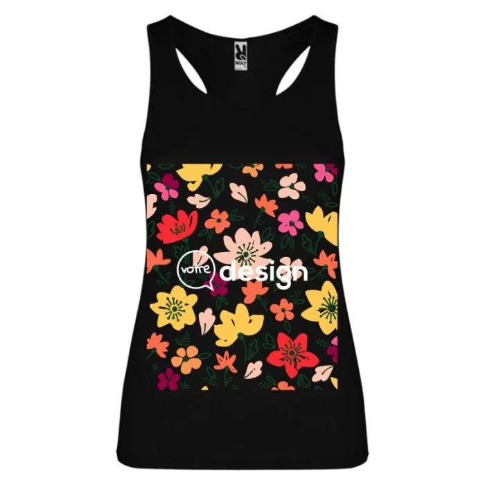 Débardeur de sport femme personnalisé en polyester respirant-Shura