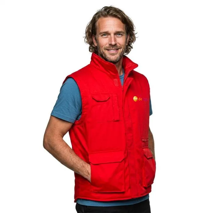 Gilet de travail personnalisable polyvalent à col montant Amanzor