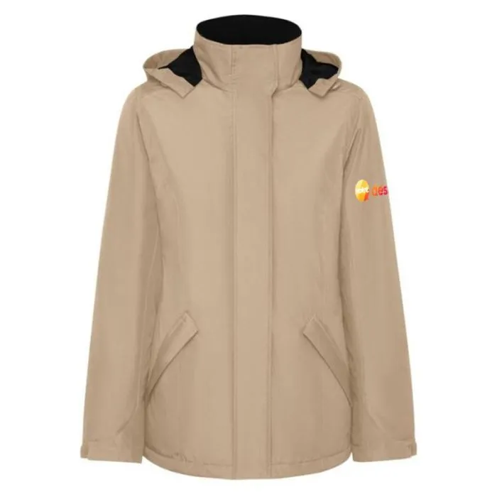 Veste parka imperméable matelassée pour femme à capuche amovible - America