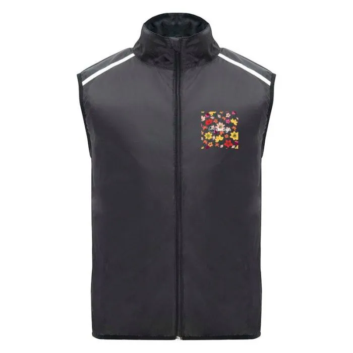 Bodywarmer de course personnalisé unisexe léger coupe-vent et respirant-Jannu