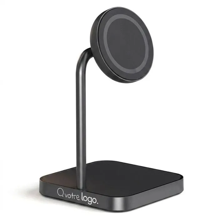 Station de charge sans fil magnétique 2-en-1  15W personnalisable - Zens