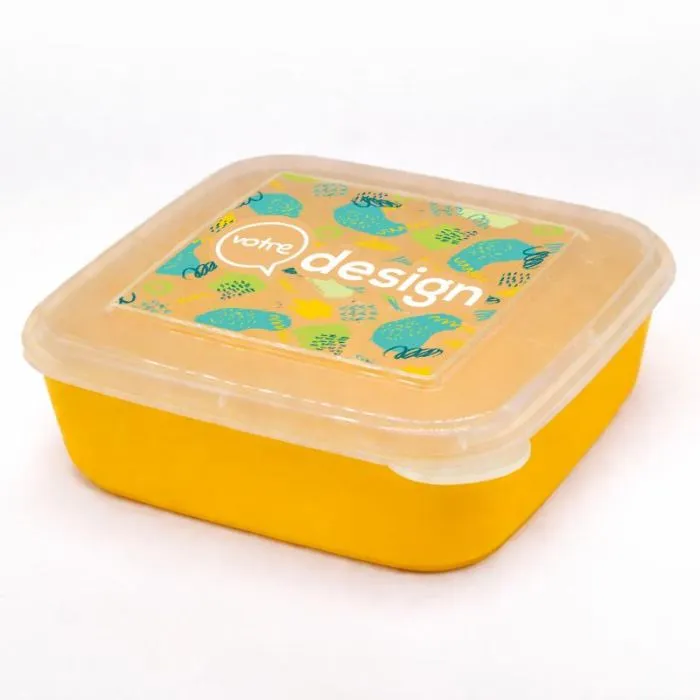 Boîte repas réutilisable colorée personnalisable