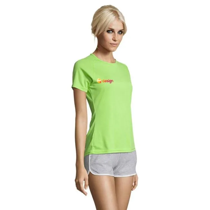 T-shirt pour femme respirant en polyester 140g/m² publicitaire -SPORTY WOMEN