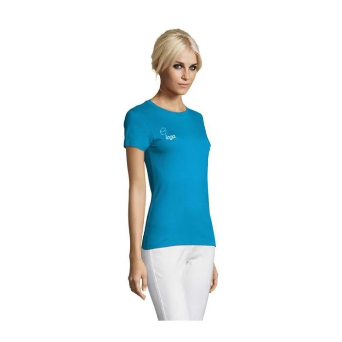 Tee shirt femme personnalisé col rond coton semi peigné 150 g-REGENT WOMEN