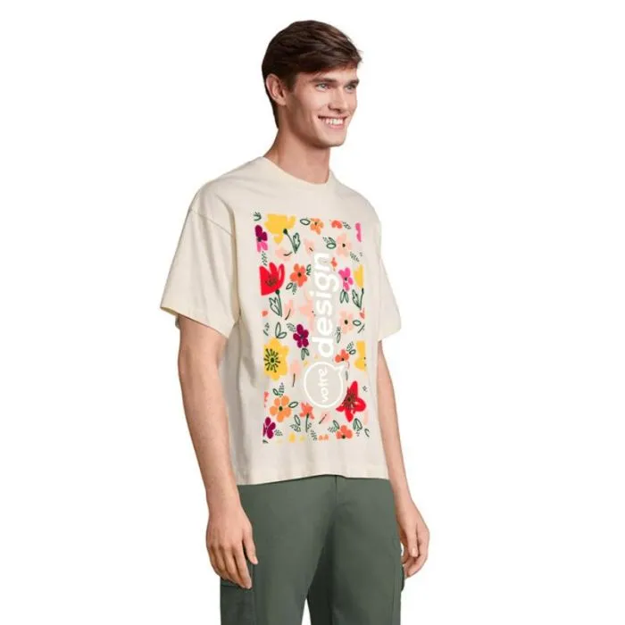 T-shirt oversize unisexe coton recyclé personnalisable
