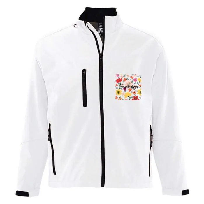 Veste softshell homme zippée imperméable personnalisée 340g-SOL'S RELAX